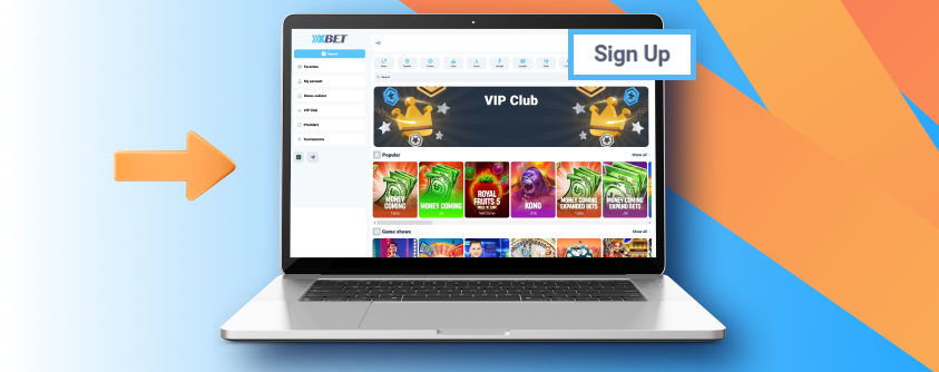 First step to registering with XXXBet